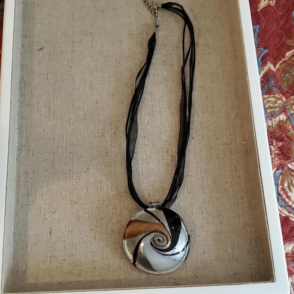 Local artist made glass necklace